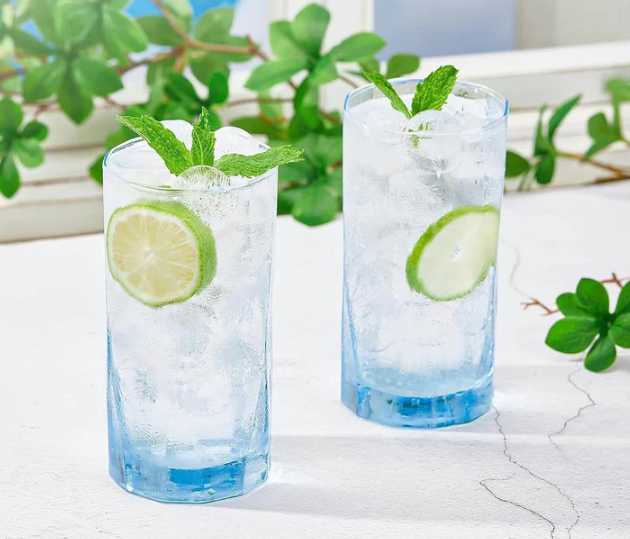 Geometric Shapes Drinking Glass for Beverages - 440 ml