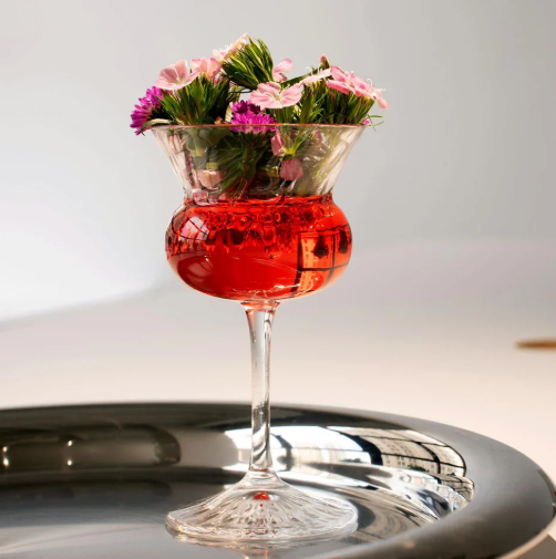 bloom crystal cocktail glass - set of 2 - made in italy