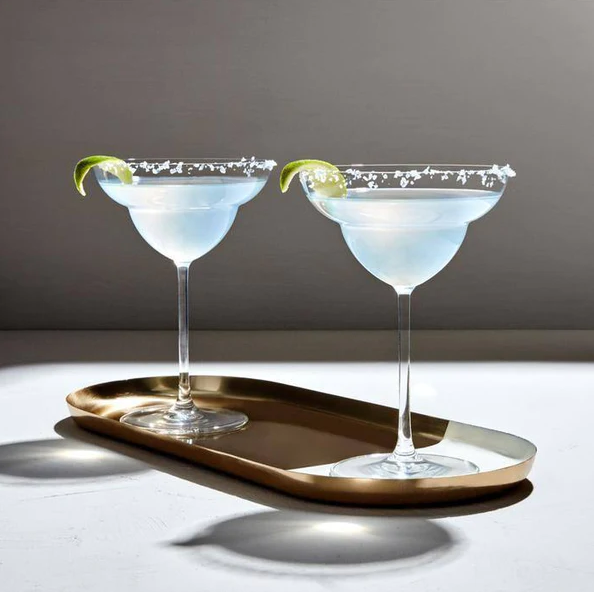 Vintage Margarita Glasses 400ml, Set of 2
