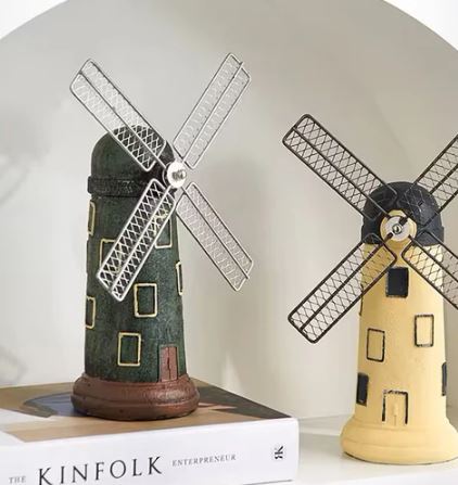 Windmill Decorative Sculpture - Green