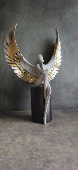 Glittering Lady with Wide Open Wings