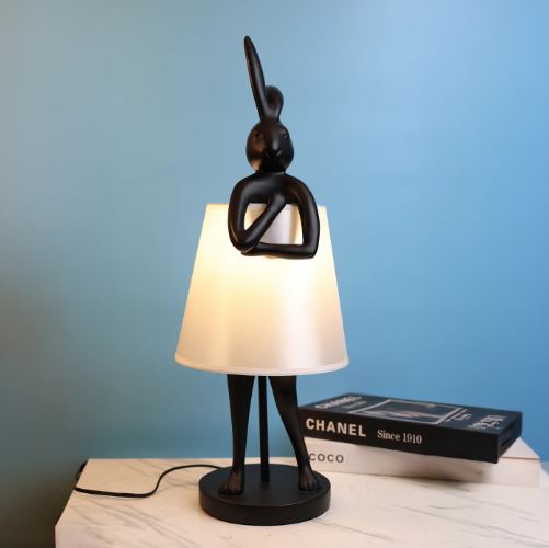 Whimsical rabbit table lamp