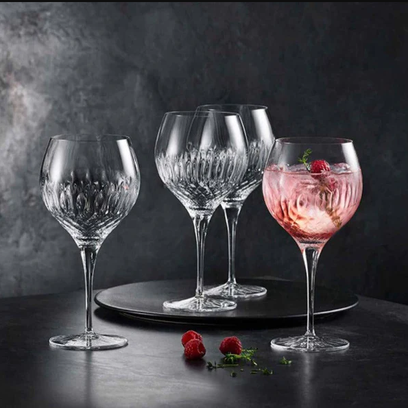 Diamante Gin & Tonic Glasses 650ml, Set of 4