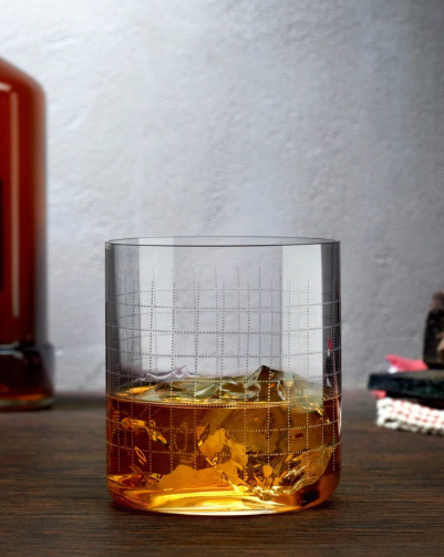 Finesse Grid Whisky Glass, 300ml