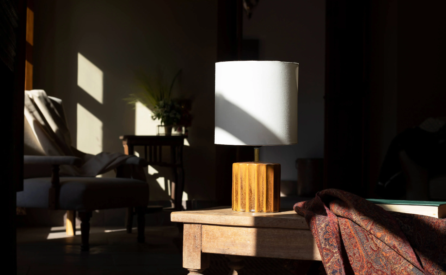 Doric Brown Table Lamp