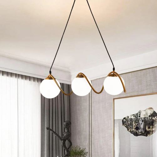 Willow modern glass globe pendant light