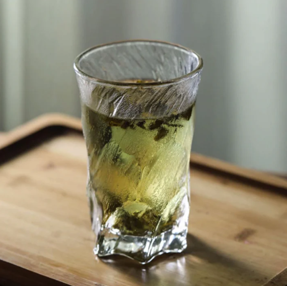 Frosted Ice Textured Glass Tumbler for Whiskey - Set of 2, 4 & 6