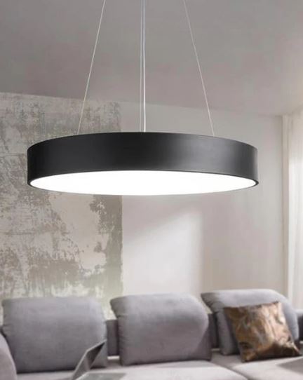 Round LED Drum Pendant Light