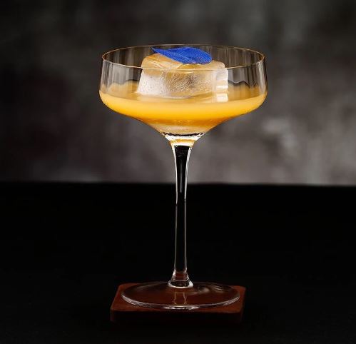 Modern Stripe Cocktail Coupe Glass - Set Of 6