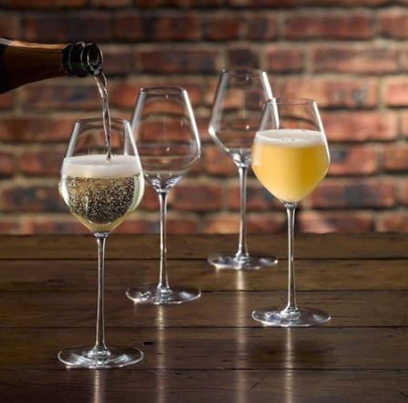 Borough Tulip Champagne Glasses 285ml, Set of 4