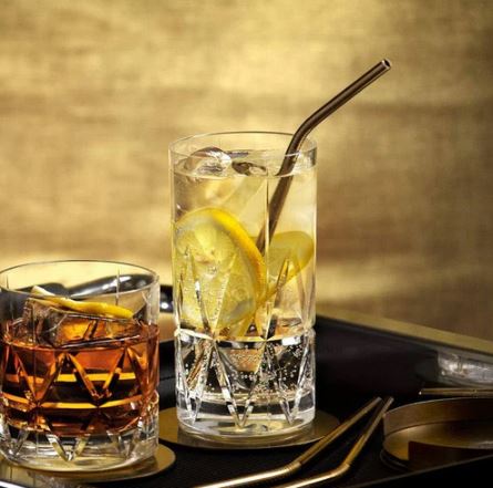 Streak Long Drink Glasses 370ml, Set of 6