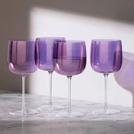 Aurora Wine Glasses 450ml, Set of 4 - Polar Violet