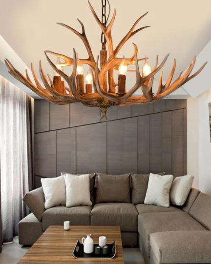 The Antler 6 - Light Geometric Chandelier