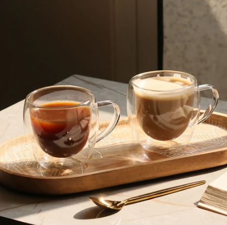 Java Double Wall Mugs, Set of 2 - Medium
