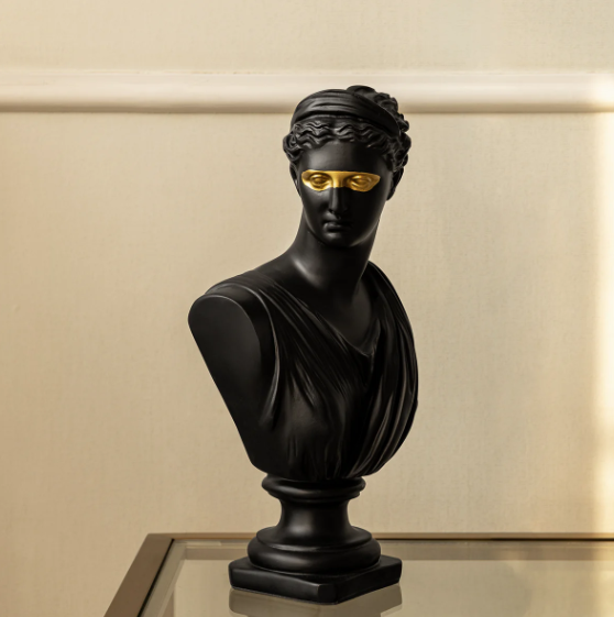 Grace of Olympus Home Decorative showpiece & Items for Room Decoration - Black