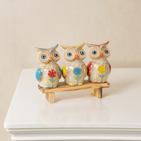 Owl Garden Melody Table Decoration Showpiece & Home Decoration Items
