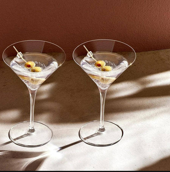 Vintage Martini Glasses 290ml, Set of 2