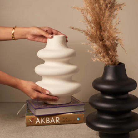 Sculpted Vase in White