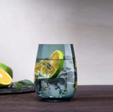 Colored U Tumblers 440ml, Set of 4 - Petroleum Green