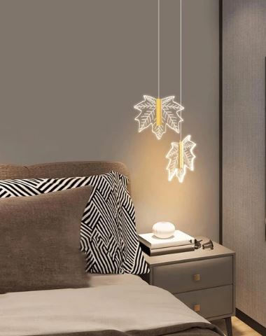 Double Head Maple Leaf LED Pendant Light