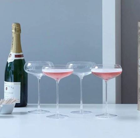 Wine Collection Champagne Saucers 300ml, Set of 4