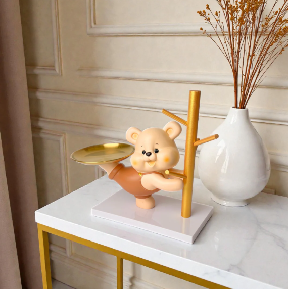 Sophisticated Teddy Tray Showpiece