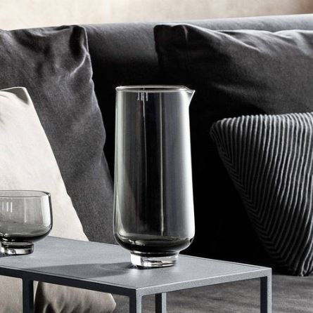 Flow Water Carafe 1100ml- Smoke