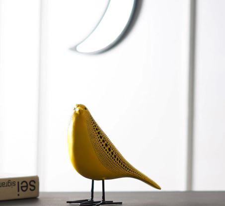 Cosmic Dots: Avian Resin Sculpture