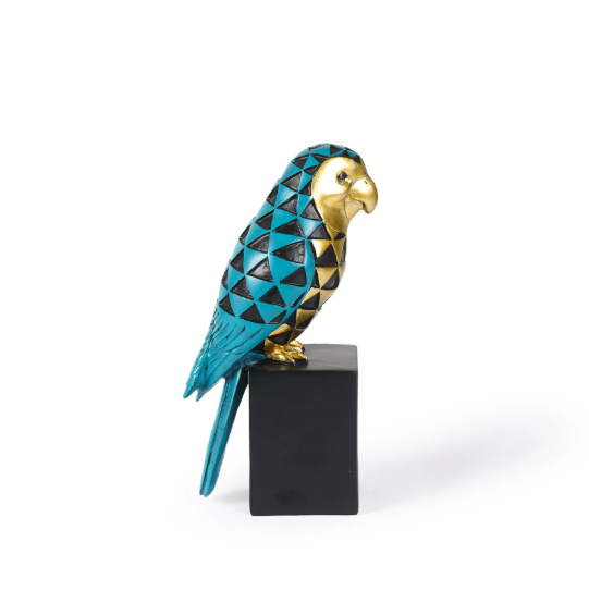 Cockatoo Symphony: Geometric Resin Beauty
