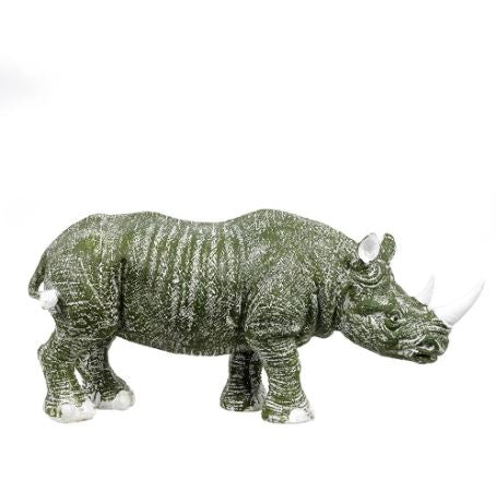 Golden-Horned Rhino Table Accent