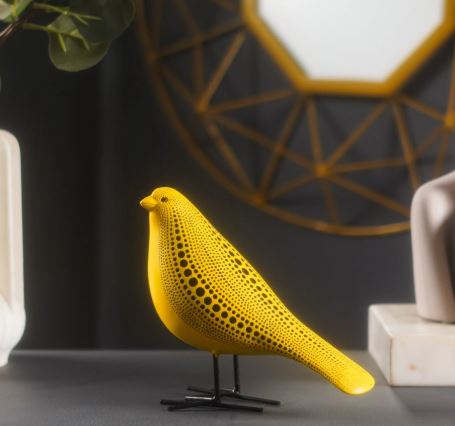 Cosmic Dots: Avian Resin Sculpture