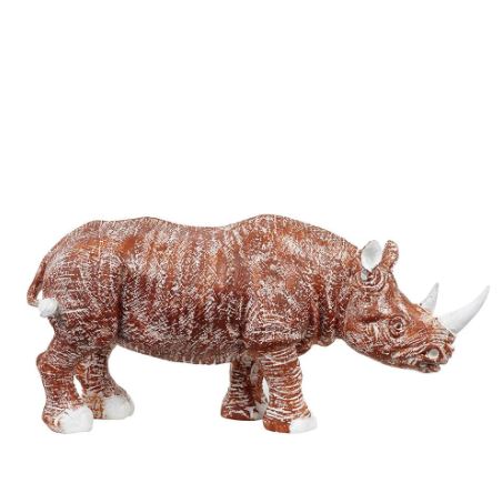 Golden-Horned Rhino Table Accent