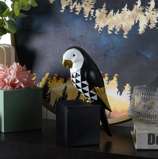 Cockatoo Symphony: Geometric Resin Beauty