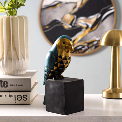 Cockatoo Symphony: Geometric Resin Beauty