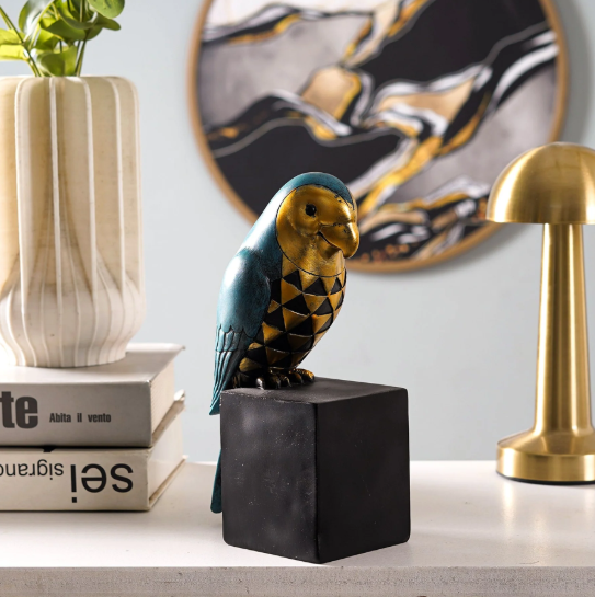 Cockatoo Symphony: Geometric Resin Beauty