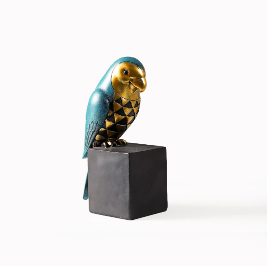 Cockatoo Symphony: Geometric Resin Beauty