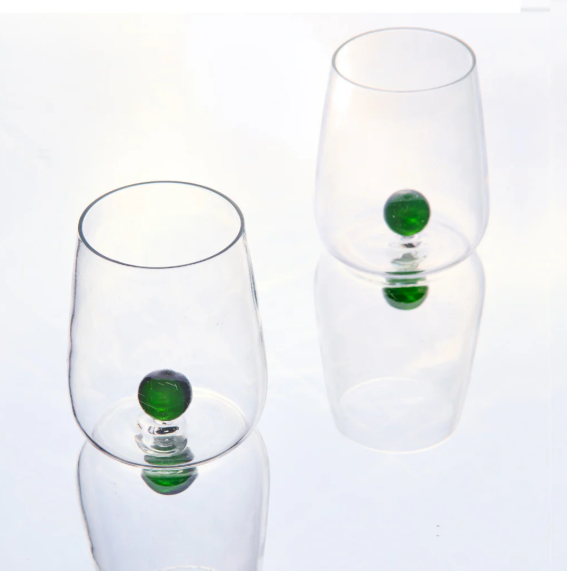 Handblown Drinking Glass - Emerald (Set Of 2)