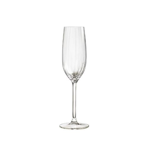 Striped Flute Glass - Set of 6