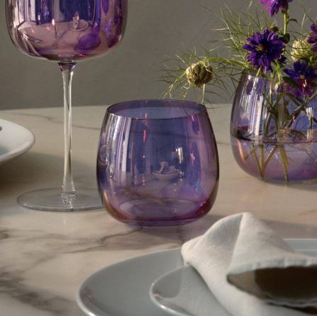 Aurora Stemless Glasses 370ml, Set of 4 - Polar Violet