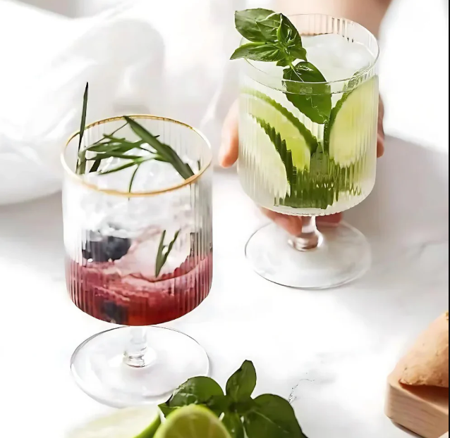 Gold Rim Brandy Glass