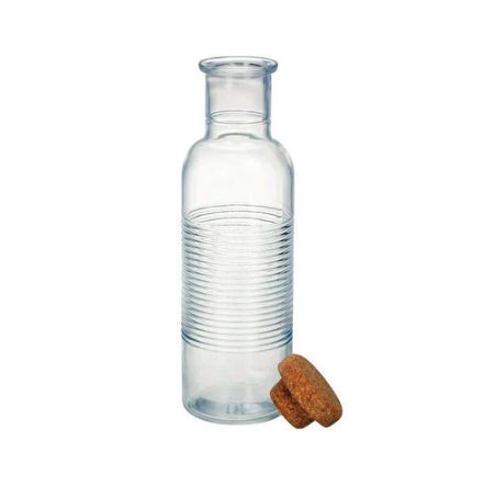 Hoop Glass Bottle with Cork Lid 1000ml
