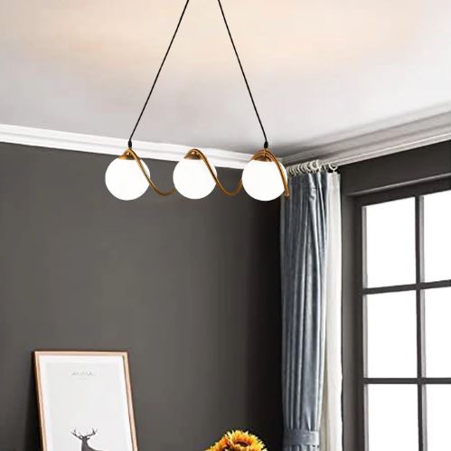 Willow modern glass globe pendant light
