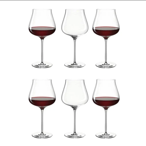 Brunelli Burgundy Glasses 770ml, Set of 6