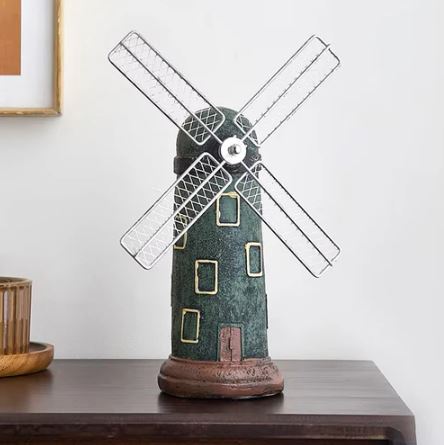 Windmill Decorative Sculpture - Green