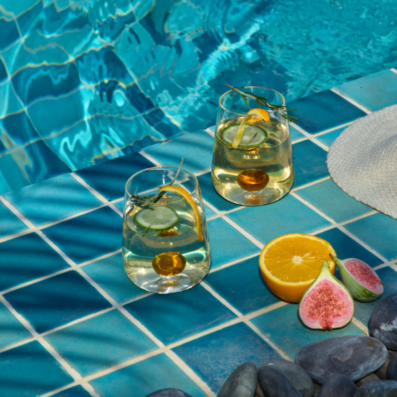 Handblown Drinking Glass - Honey (Set Of 2)