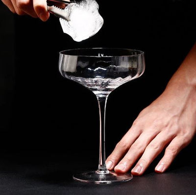 Modern Stripe Cocktail Coupe Glass - Set Of 6