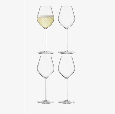 Borough Tulip Champagne Glasses 285ml, Set of 4
