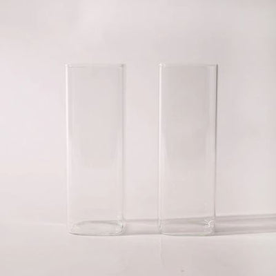 Borosilicate Square Long Drink Glasses, Set of 2