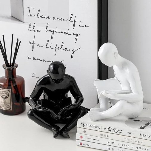 reading bookend decor