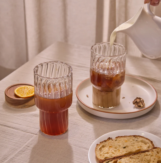 Fluted Drinking Glass - Large (Set of 2)